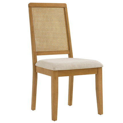 Modway EEI-6803 Arlo Faux Rattan and Wood Dining Side Chairs Set of 2 Modway
