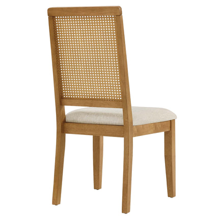 Modway EEI-6803 Arlo Faux Rattan and Wood Dining Side Chairs Set of 2 Modway