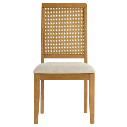Modway EEI-6803 Arlo Faux Rattan and Wood Dining Side Chairs Set of 2 Modway