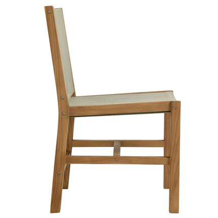 Modway EEI-6934 Vienna 5-Piece Outdoor Patio Teak and Rope Dining Set with Armless Chairs Modway