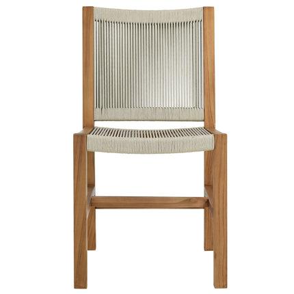 Modway EEI-6927 Vienna 7-Piece Outdoor Patio Teak and Rope Dining Set with Armless Chairs Modway