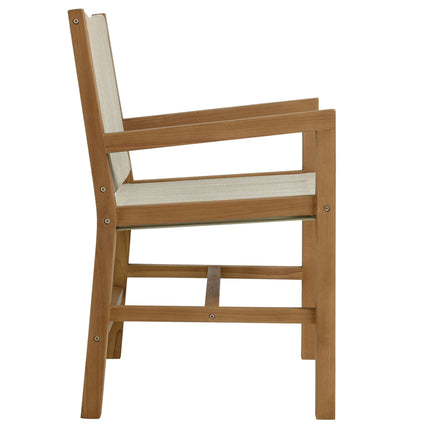 Modway EEI-6940 Vienna 3-Piece Outdoor Patio Teak and Rope Dining Set with Armchairs Modway