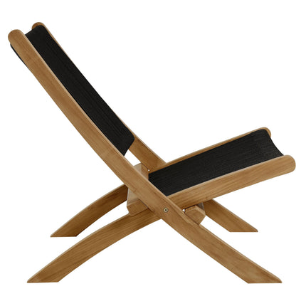 Modway EEI-6808 Vienna Outdoor Patio Teak and Rope Folding Accent Lounge Chair Modway