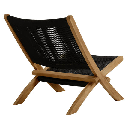 Modway EEI-6808 Vienna Outdoor Patio Teak and Rope Folding Accent Lounge Chair Modway