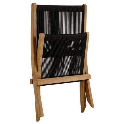 Modway EEI-6808 Vienna Outdoor Patio Teak and Rope Folding Accent Lounge Chair Modway