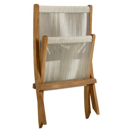 Modway EEI-6808 Vienna Outdoor Patio Teak and Rope Folding Accent Lounge Chair Modway