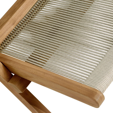 Modway EEI-6808 Vienna Outdoor Patio Teak and Rope Folding Accent Lounge Chair Modway