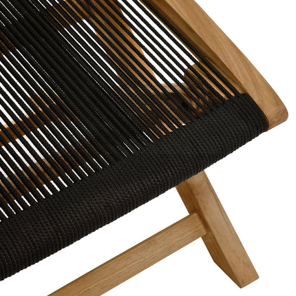 Modway EEI-6809 Vienna Outdoor Patio Teak and Rope Folding Ottoman