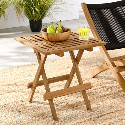 Modway EEI-6810 Vienna Outdoor Patio Teak Wood Side Table Modway