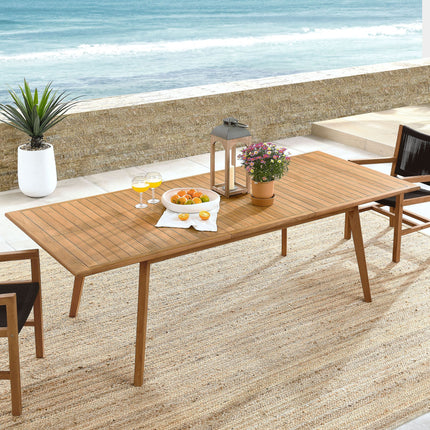 Modway EEI-6813 Vienna Outdoor Patio Teak Wood Extendable Dining Table Modway