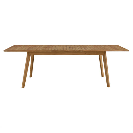 Modway EEI-6813 Vienna Outdoor Patio Teak Wood Extendable Dining Table Modway