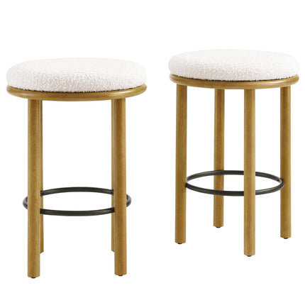 Modway EEI-6818 Fable Boucle Fabric Counter Stools Set of 2 Modway