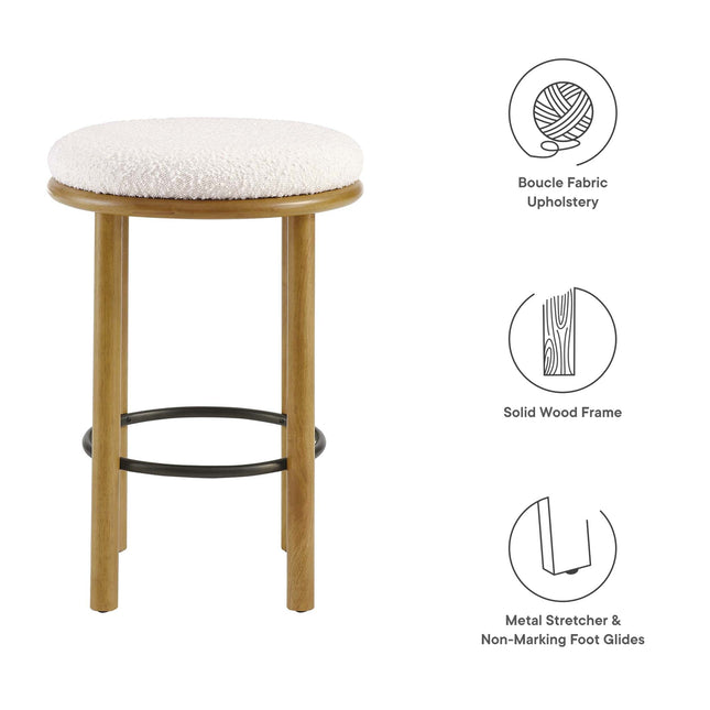 Modway EEI-6818 Fable Boucle Fabric Counter Stools Set of 2 Modway