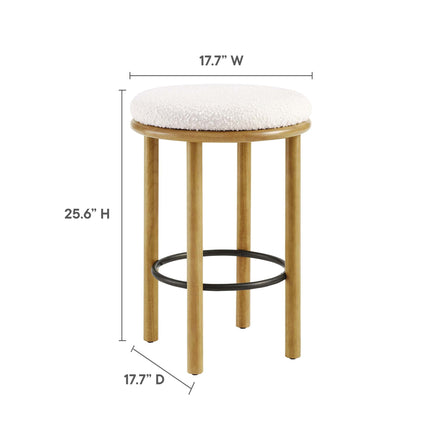 Modway EEI-6818 Fable Boucle Fabric Counter Stools Set of 2 Modway