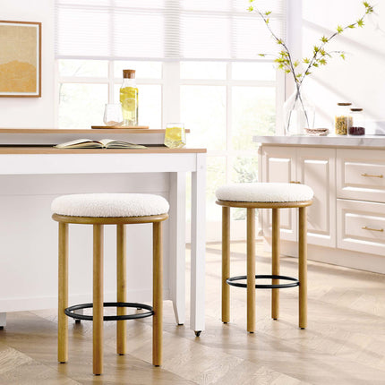Modway EEI-6818 Fable Boucle Fabric Counter Stools Set of 2 Modway