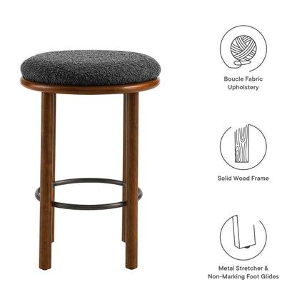 Modway EEI-6818 Fable Boucle Fabric Counter Stools Set of 2 Modway