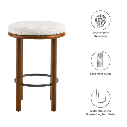 Modway EEI-6818 Fable Boucle Fabric Counter Stools Set of 2 Modway