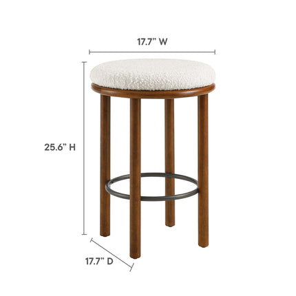 Modway EEI-6818 Fable Boucle Fabric Counter Stools Set of 2 Modway