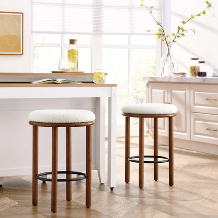 Modway EEI-6818 Fable Boucle Fabric Counter Stools Set of 2 Modway