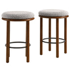 Walnut Taupe / Boucle Fabric