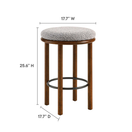 Modway EEI-6818 Fable Boucle Fabric Counter Stools Set of 2 Modway