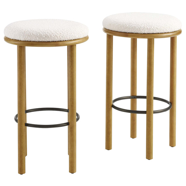 Modway EEI-6819 Fable Boucle Fabric Bar Stools Set of 2 Modway