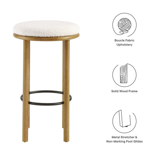 Modway EEI-6819 Fable Boucle Fabric Bar Stools Set of 2 Modway