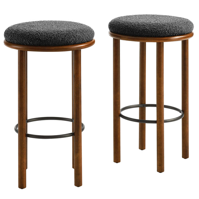 Modway EEI-6819 Fable Boucle Fabric Bar Stools Set of 2 Modway