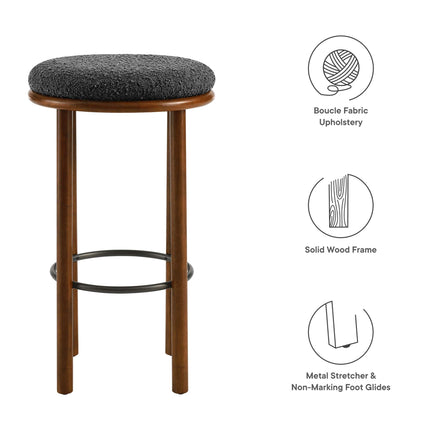 Modway EEI-6819 Fable Boucle Fabric Bar Stools Set of 2 Modway