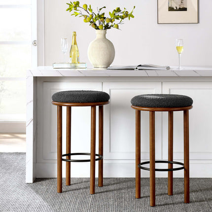 Modway EEI-6819 Fable Boucle Fabric Bar Stools Set of 2 Modway