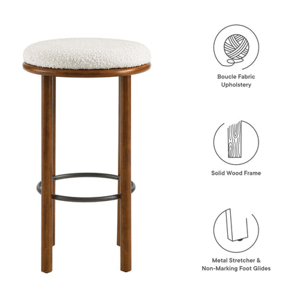 Modway EEI-6819 Fable Boucle Fabric Bar Stools Set of 2 Modway