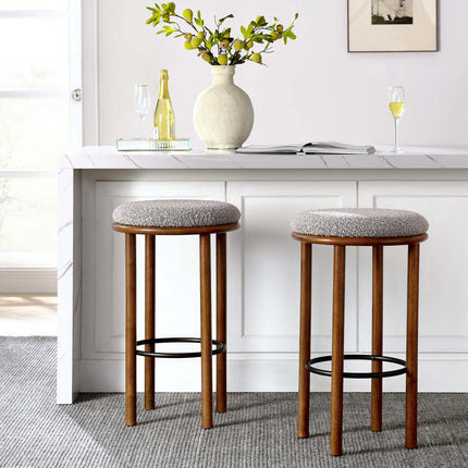 Modway EEI-6819 Fable Boucle Fabric Bar Stools Set of 2 Modway