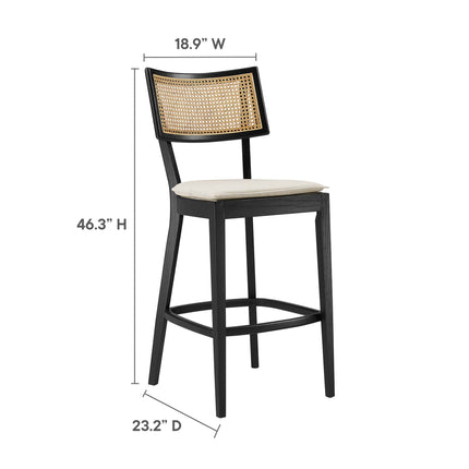 Modway EEI-6820 Caledonia Wood Bar Stools Set of 2 Modway