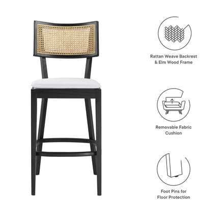 Modway EEI-6820 Caledonia Wood Bar Stools Set of 2 Modway