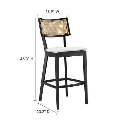 Modway EEI-6820 Caledonia Wood Bar Stools Set of 2 Modway