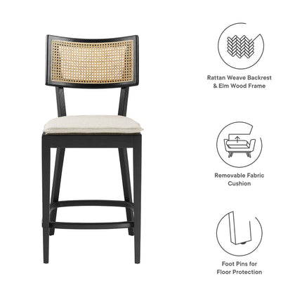 Modway EEI-6821 Caledonia Wood Counter Stools Set of 2 Modway
