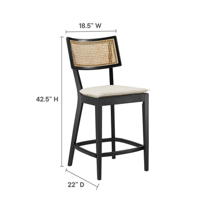 Modway EEI-6821 Caledonia Wood Counter Stools Set of 2 Modway