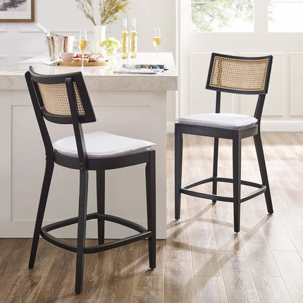 Modway EEI-6821 Caledonia Wood Counter Stools Set of 2 Modway