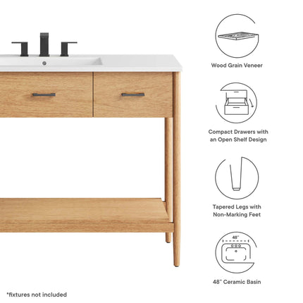 Modway EEI-6824 Zaire 48" Single Sink Bathroom Vanity Modway