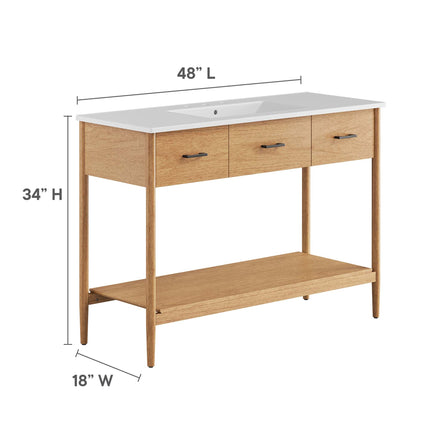 Modway EEI-6824 Zaire 48" Single Sink Bathroom Vanity Modway