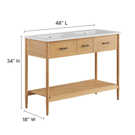 Modway EEI-6826 Zaire 48" Double Sink Bathroom Vanity Modway