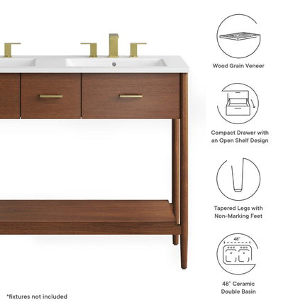 Modway EEI-6826 Zaire 48" Double Sink Bathroom Vanity Modway