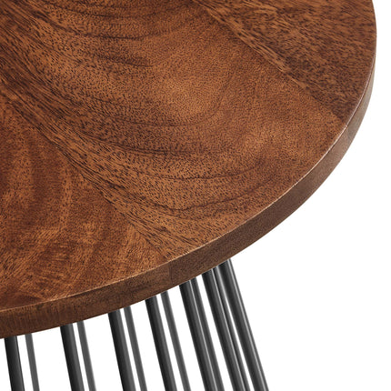 Modway EEI-6831 Valeo Round Wood and Metal Side Table Modway