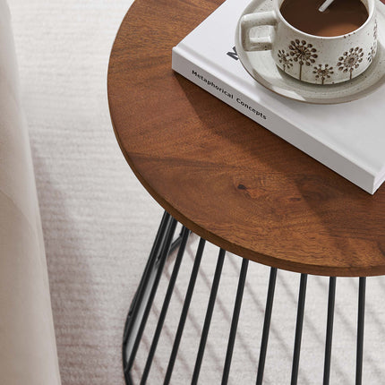 Modway EEI-6831 Valeo Round Wood and Metal Side Table Modway