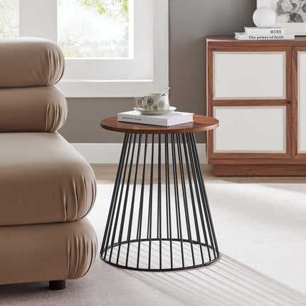 Modway EEI-6831 Valeo Round Wood and Metal Side Table Modway