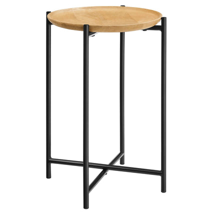 Modway EEI-6832 Xilo Round Wood and Metal Side Table Modway