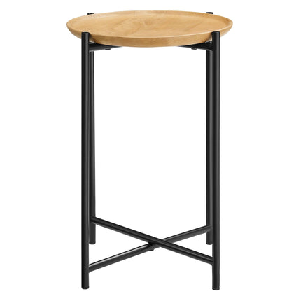 Modway EEI-6832 Xilo Round Wood and Metal Side Table Modway