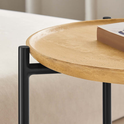 Modway EEI-6832 Xilo Round Wood and Metal Side Table Modway