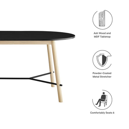 Modway EEI-6836 Infuse 71" Wood Grain Dining Table Modway