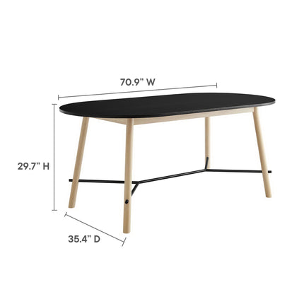 Modway EEI-6836 Infuse 71" Wood Grain Dining Table Modway